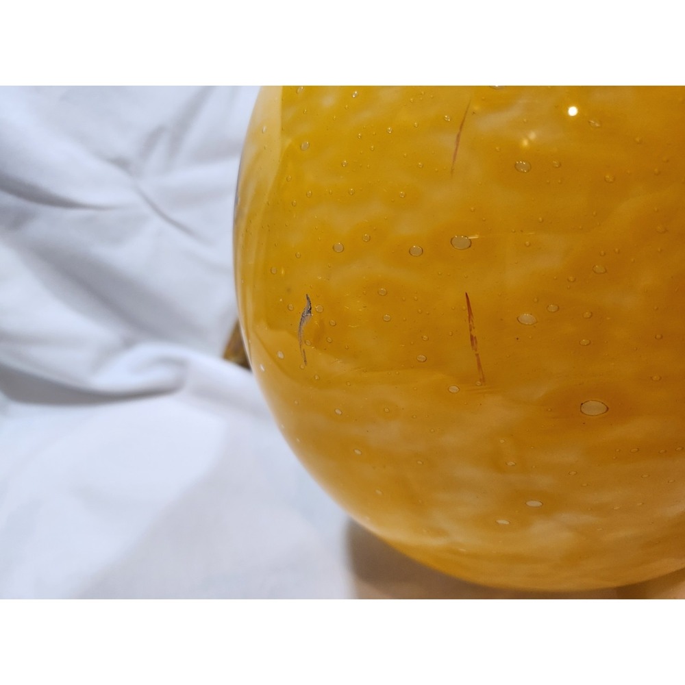 Murano Orange and Black Glass Base 21 cm high 17.5 cm wide 2.4 kg - Picture 12 of 16
